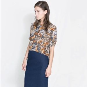 Zara floral crop top